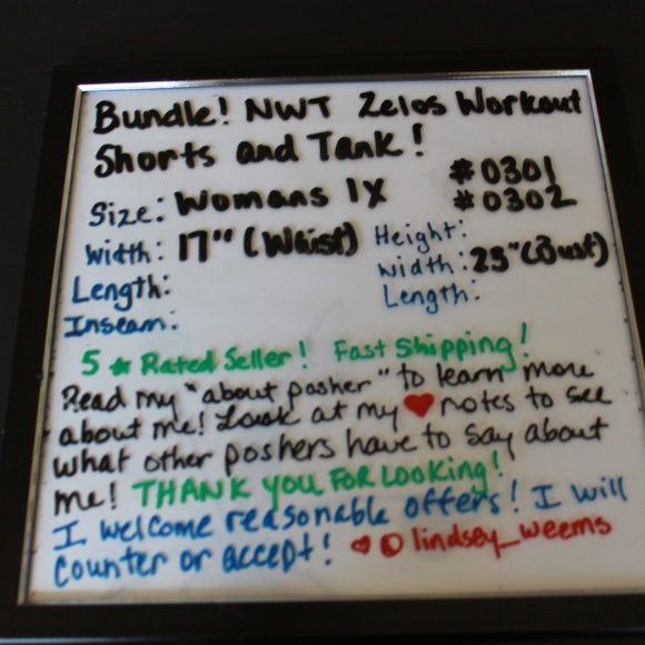 *BUNDLE* Zelos Athletic Shorts & Tank NWT 301 302 - Picture 6 of 6